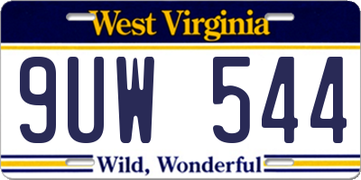 WV license plate 9UW544