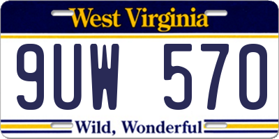 WV license plate 9UW570