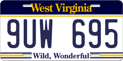 WV license plate 9UW695