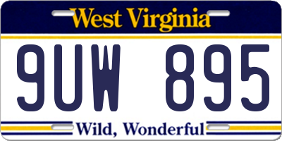 WV license plate 9UW895