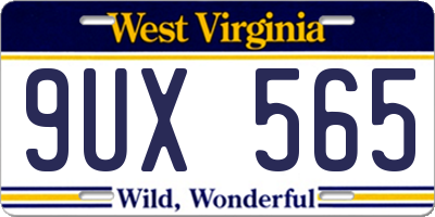 WV license plate 9UX565