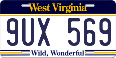 WV license plate 9UX569