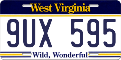 WV license plate 9UX595