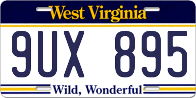 WV license plate 9UX895