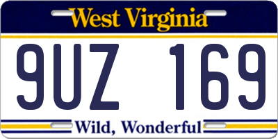 WV license plate 9UZ169
