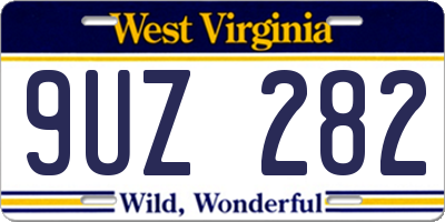 WV license plate 9UZ282