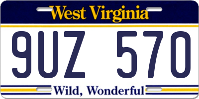 WV license plate 9UZ570