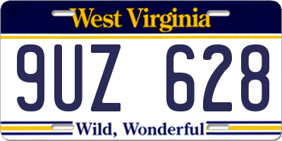 WV license plate 9UZ628