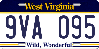 WV license plate 9VA095