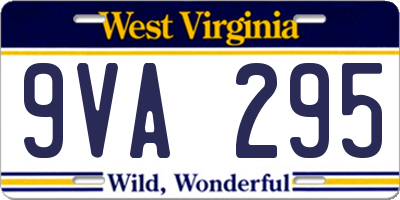 WV license plate 9VA295