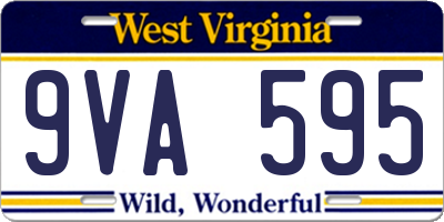 WV license plate 9VA595
