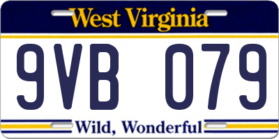 WV license plate 9VB079
