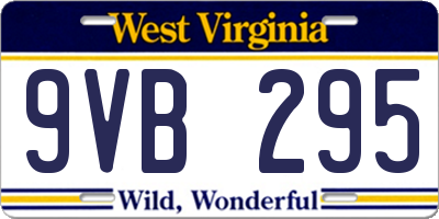 WV license plate 9VB295