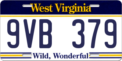 WV license plate 9VB379