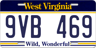 WV license plate 9VB469
