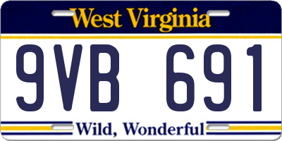 WV license plate 9VB691
