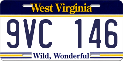 WV license plate 9VC146