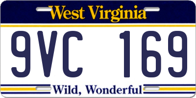 WV license plate 9VC169