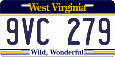 WV license plate 9VC279
