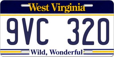 WV license plate 9VC320