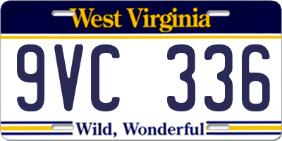 WV license plate 9VC336