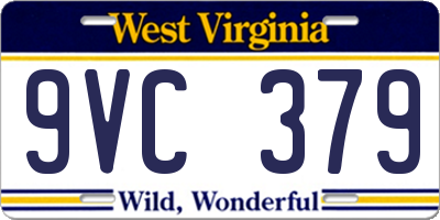 WV license plate 9VC379