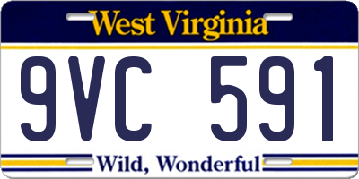 WV license plate 9VC591