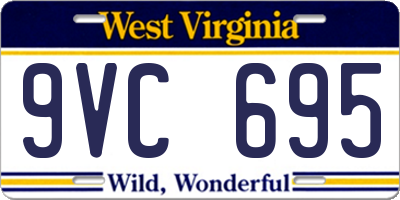 WV license plate 9VC695