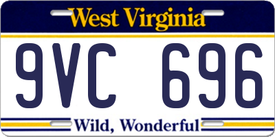WV license plate 9VC696