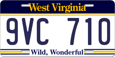 WV license plate 9VC710