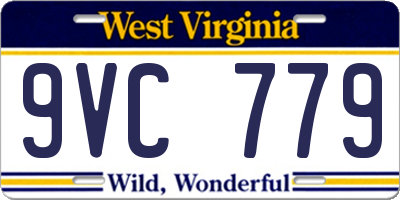 WV license plate 9VC779