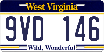WV license plate 9VD146