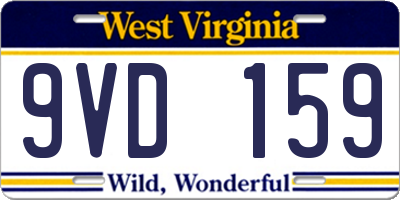WV license plate 9VD159