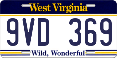 WV license plate 9VD369