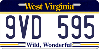 WV license plate 9VD595