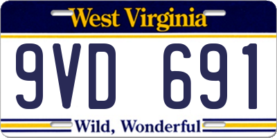 WV license plate 9VD691