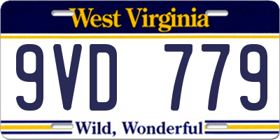 WV license plate 9VD779