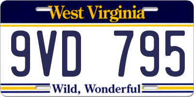 WV license plate 9VD795
