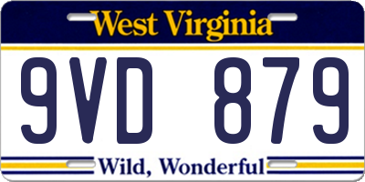 WV license plate 9VD879