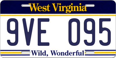 WV license plate 9VE095