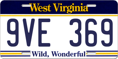 WV license plate 9VE369