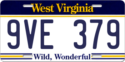 WV license plate 9VE379