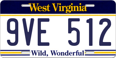 WV license plate 9VE512