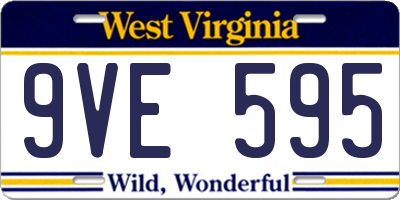 WV license plate 9VE595