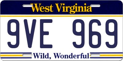 WV license plate 9VE969