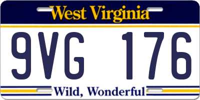 WV license plate 9VG176