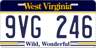 WV license plate 9VG246