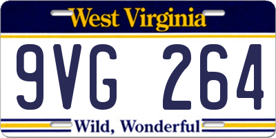 WV license plate 9VG264