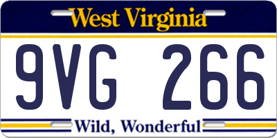 WV license plate 9VG266