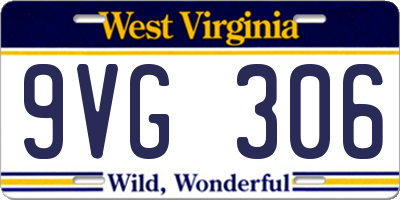 WV license plate 9VG306